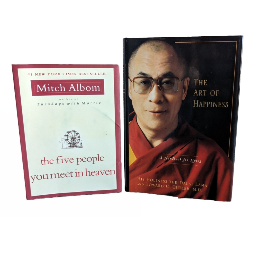 Mitch Albom the five people you meet in heaven & Dalai Lama The Art of Happiness